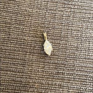 Diamonique Sterling 1 carat marquise pendant